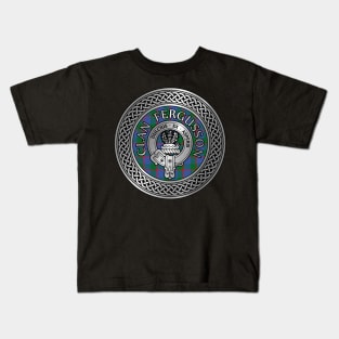 Clan Fergusson Crest & Tartan Knot Kids T-Shirt